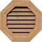 Ekena Millwork Octagonal Gable Vent Functional, Western Red Cedar Gable Vent w/1" x 4" Flat Trim Frame, 36"W x 36"H GVWOC36X3601SFUWR - alternate 1